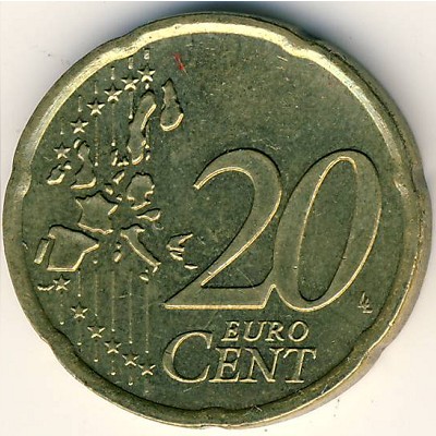 Ireland, 20 euro cent, 2002–2006
