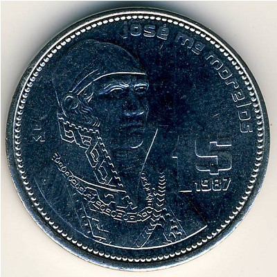 Мексика, 1 песо (1984–1987 г.)
