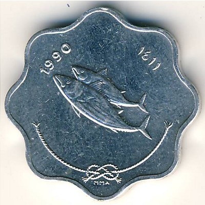 Мальдивы, 5 лаари (1984–1990 г.)