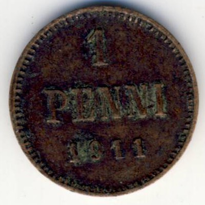 Finland, 1 penni, 1911