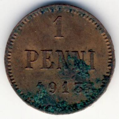 Finland, 1 penni, 1913