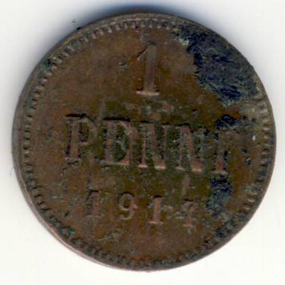 Finland, 1 penni, 1914
