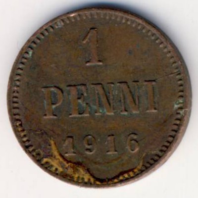 Finland, 1 penni, 1916