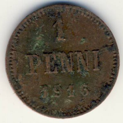Finland, 1 penni, 1916