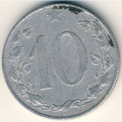 Чехословакия, 10 гелеров (1954 г.)