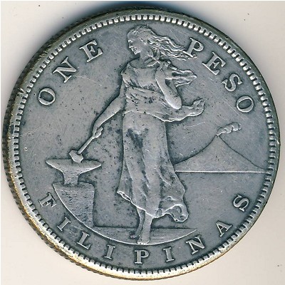 Филиппины, 1 песо (1907–1912 г.)