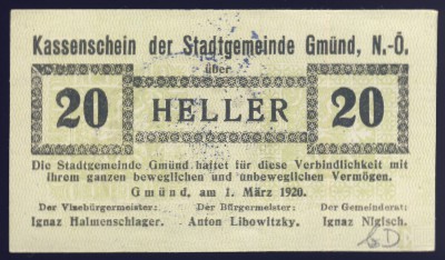 Austria Notgelds, 20 геллеров