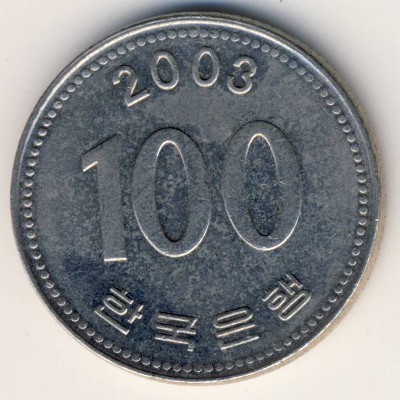Южная Корея, 100 вон (2003 г.)