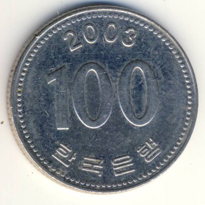 Южная Корея, 100 вон (2003 г.)