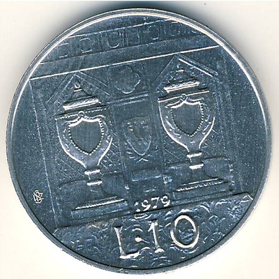 San Marino, 10 lire, 1979
