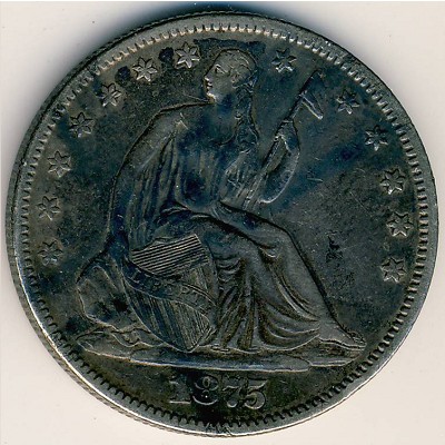США, 1/2 доллара (1875–1891 г.)