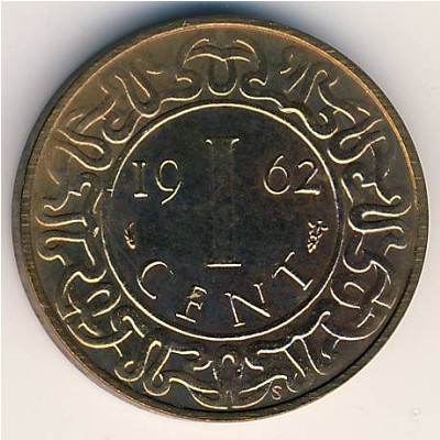 Suriname, 1 cent, 1962–1972