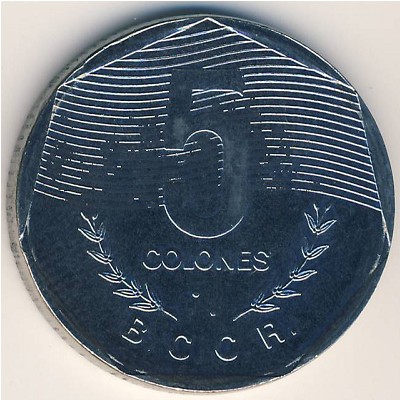 Costa Rica, 5 colones, 1983–1989