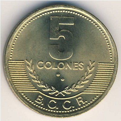 Costa Rica, 5 colones, 1997
