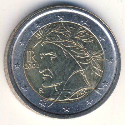 Italy, 2 euro, 2002–2007