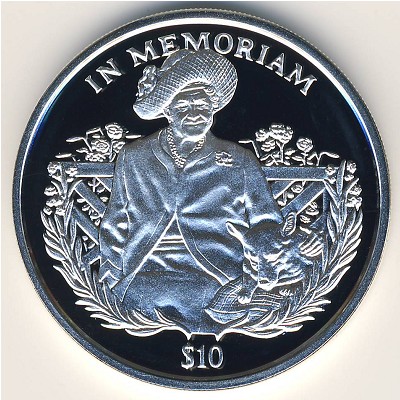 Sierra Leone, 10 dollars, 2002