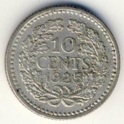 Нидерланды, 10 центов (1925 г.)