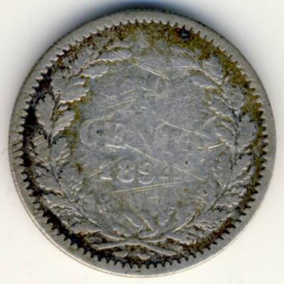Netherlands, 10 cents, 1894