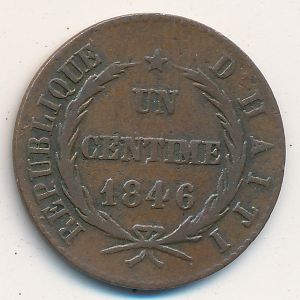 Haiti, 1 centime, 1846
