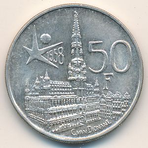 Бельгия, 50 франков (1958 г.)