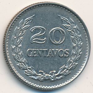 Колумбия, 20 сентаво (1969–1970 г.)