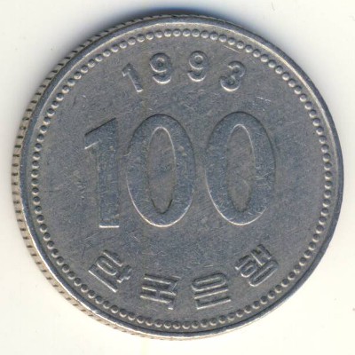 Южная Корея, 100 вон (1993 г.)