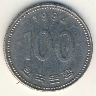 Южная Корея, 100 вон (1994 г.)