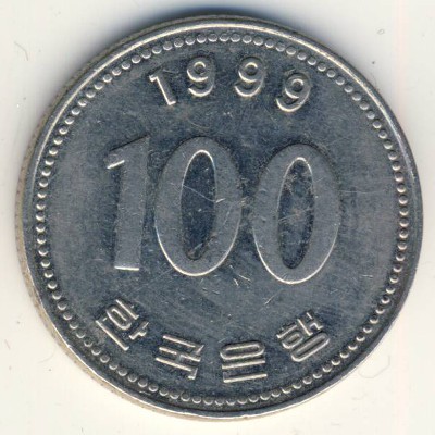 Южная Корея, 100 вон (1999 г.)