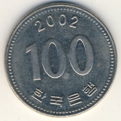 Южная Корея, 100 вон (2002 г.)