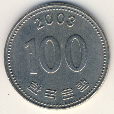 Южная Корея, 100 вон (2003 г.)