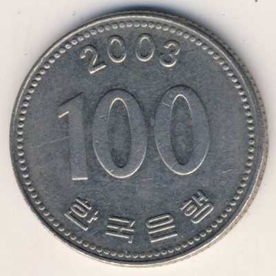 Южная Корея, 100 вон (2003 г.)