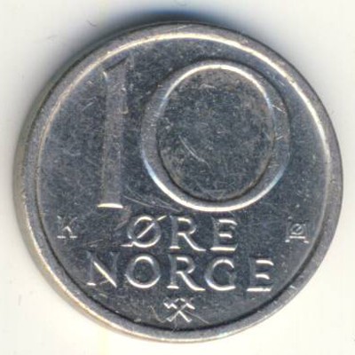Norway, 10 ore, 1982