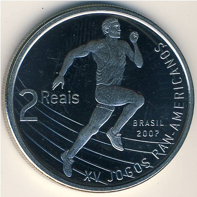 Brazil, 2 reales, 2007