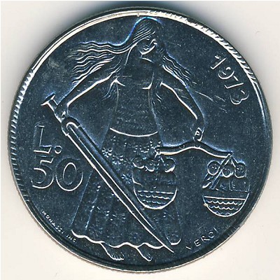 San Marino, 50 lire, 1973
