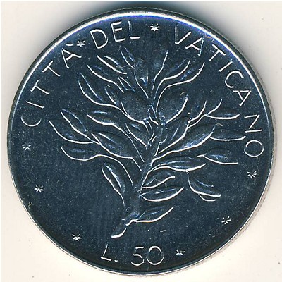 Vatican City, 50 lire, 1970–1976