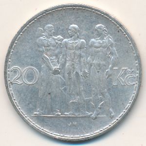 Чехословакия, 20 крон (1933 г.)