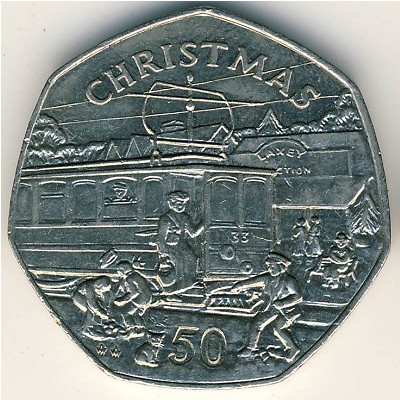Isle of Man, 50 pence, 1989