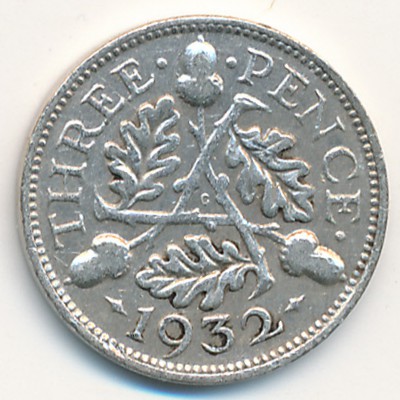 Великобритания, 3 пенса (1932 г.)