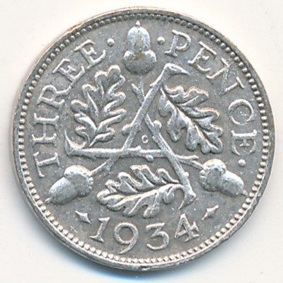 Великобритания, 3 пенса (1934 г.)