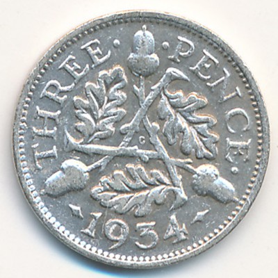 Great Britain, 3 pence, 1934