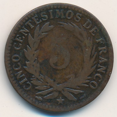 Доминиканская республика, 5 сентесимо (1891 г.)
