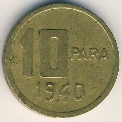 Turkey, 10 para, 1940–1942