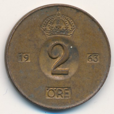 Швеция, 2 эре (1963 г.)