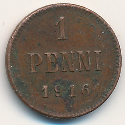 Finland, 1 penni, 1916