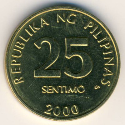 Филиппины, 25 сентимо (1995–2004 г.)