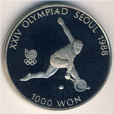 South Korea, 1000 won, 1987