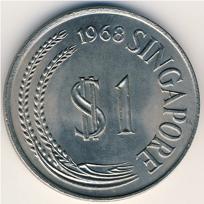 Singapore, 1 dollar, 1967–1985