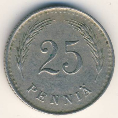 Finland, 25 pennia, 1937