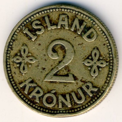 Исландия, 2 кроны (1940 г.)