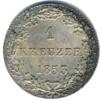 Франкфурт, 1 крейцер (1838–1857 г.)